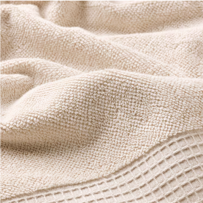 VINARN Guest towel, light grey/beige, 30x50 cm