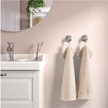 VINARN Guest towel, light grey/beige, 30x50 cm