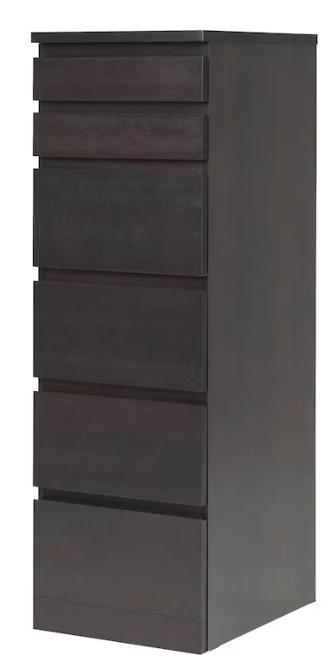 Malm Chest of 6 drawers, white, 160x78 cm