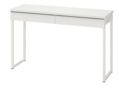 BESTÅ BURS Desk, high-gloss white, 120x40 cm