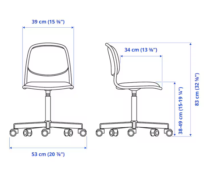 ÖRFJÄLL Children's desk chair,