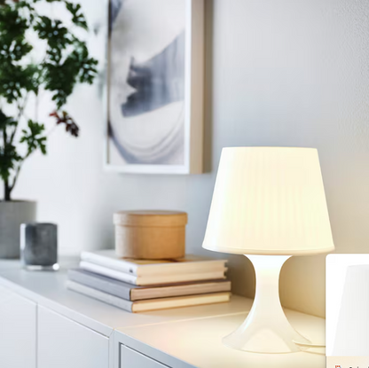 LAMPAN Table lamp, white, 29 cm