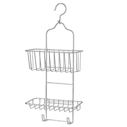 KROKFJORDEN Shower hanger, two tiers, zinc plated, 24x53 cm