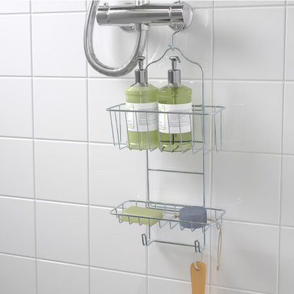 KROKFJORDEN Shower hanger, two tiers, zinc plated, 24x53 cm
