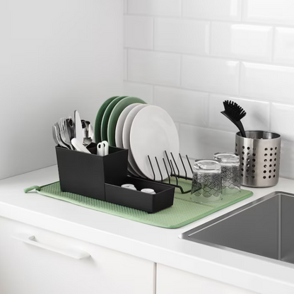 NYSKÖLJD Dish drying mat, green, 44x36 cm