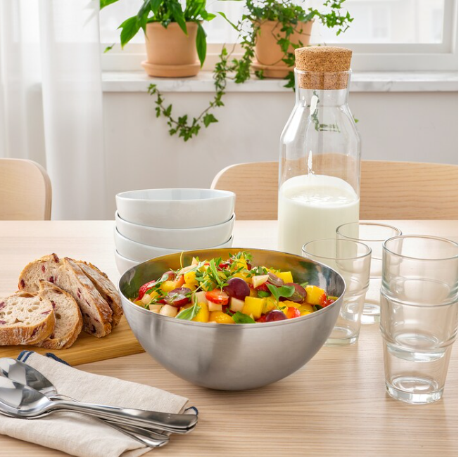 Serving bowl, stainless steel, 20 cm