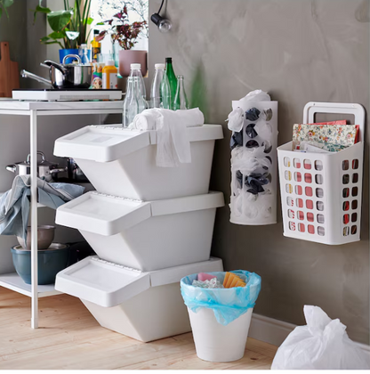 Plastic bag dispenser, white