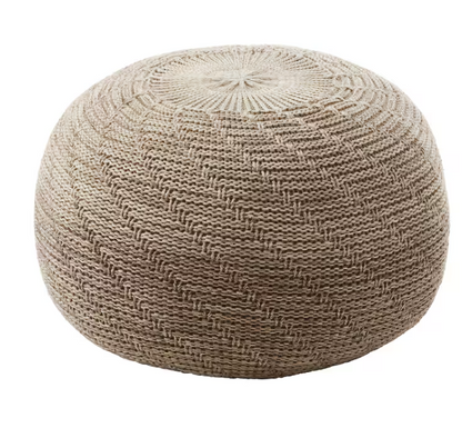 SANDARED Pouffe, beige, 45 cm