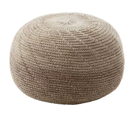 SANDARED Pouffe, beige, 45 cm