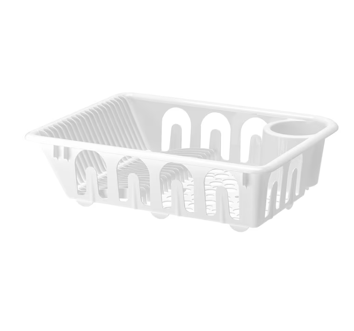 FLUNDRA Dish drainer, white
