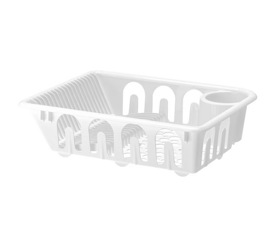 FLUNDRA Dish drainer, white
