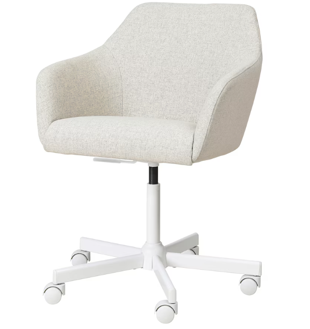 TOSSBERG / MALSKÄR Swivel chair, Gunnared beige/white