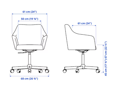 TOSSBERG / MALSKÄR Swivel chair, Gunnared beige/white
