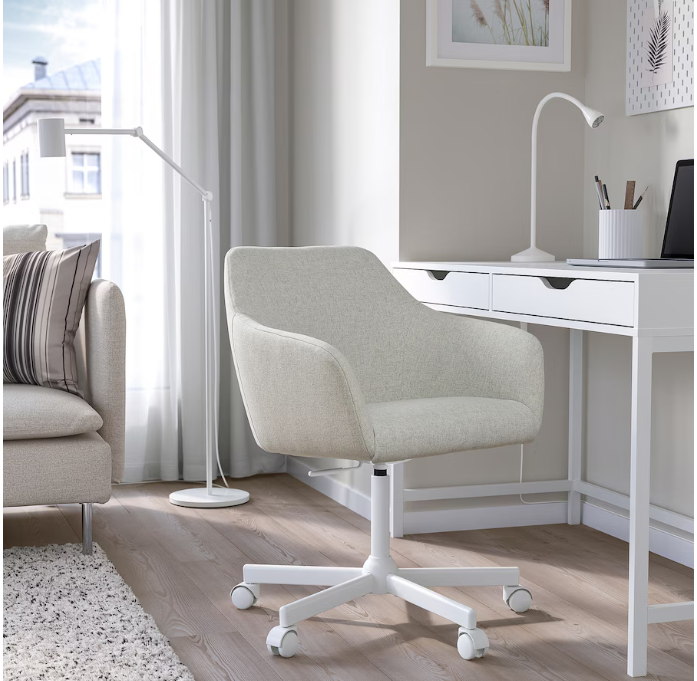 TOSSBERG / MALSKÄR Swivel chair, Gunnared beige/white