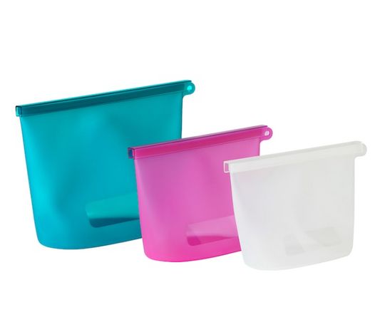 3-piece resealable bag set, multicolour, 1.0/1.2/2.5 l