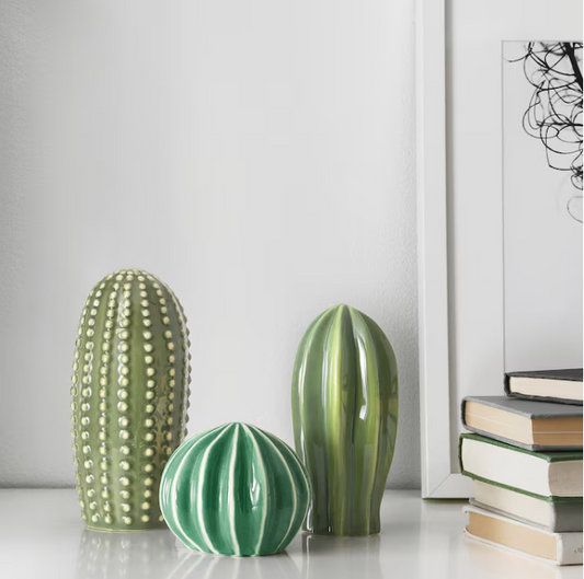 Decoration set of 3, green