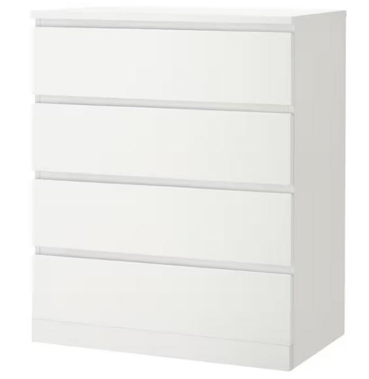 Malm Chest of 4 drawers, white, 80x100 cm