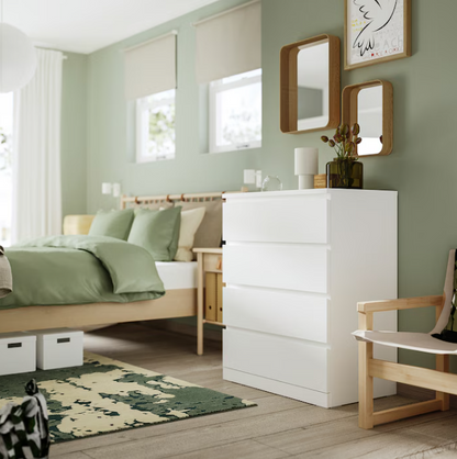 MALM Chest of 4 drawers, white, 80x100 cm