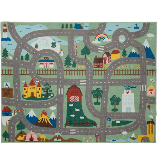 VALLABY Rug, green, 100x133 cm