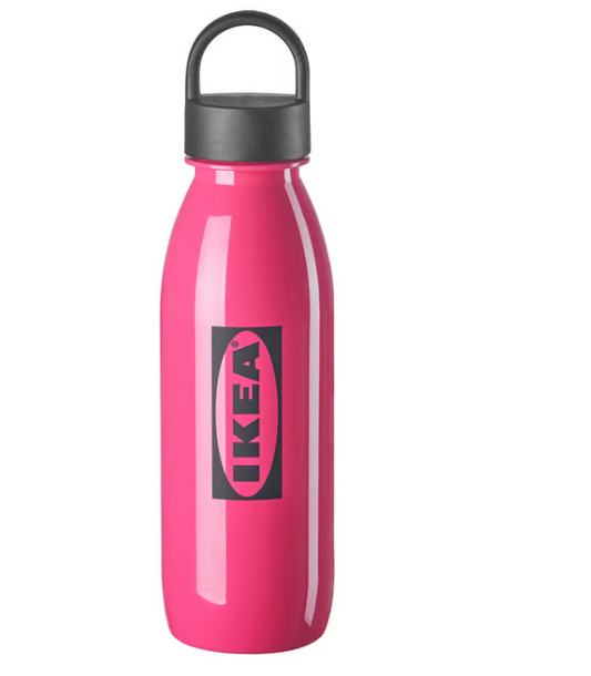 IKEA AURTIENDE Water bottle, pink, 0.5 l