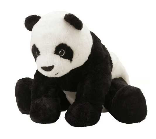 IKEA KRAMIG Soft toy, white/black