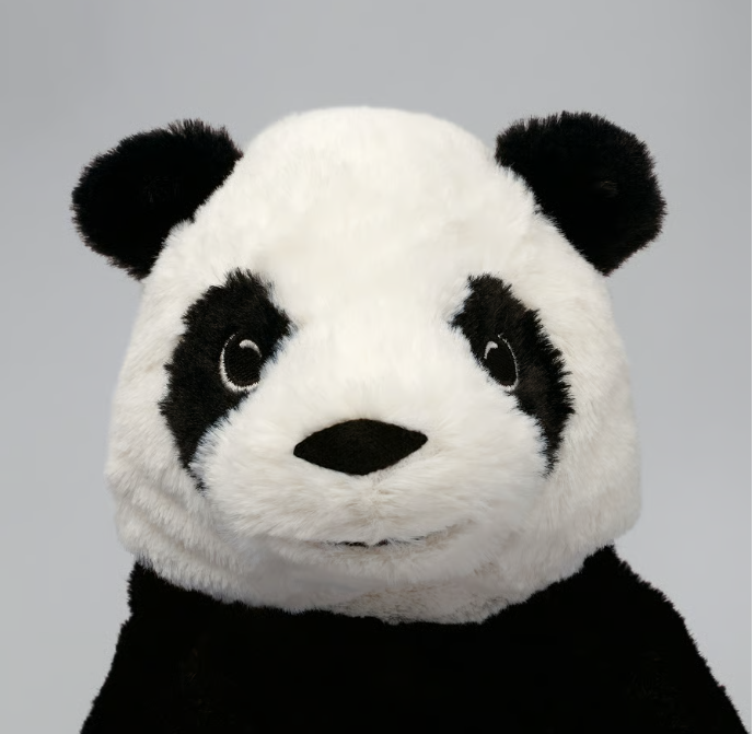 IKEA KRAMIG Soft toy, white/black