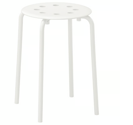 IKEA MARIUS Stool, white, 45 cm