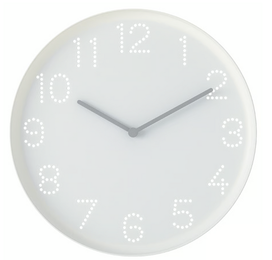 IKEA TROMMA Wall clock, white, 25 cm