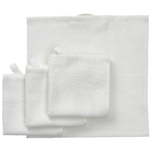 IKEA LUDDVIAL Washcloth, white, 25x25 cm