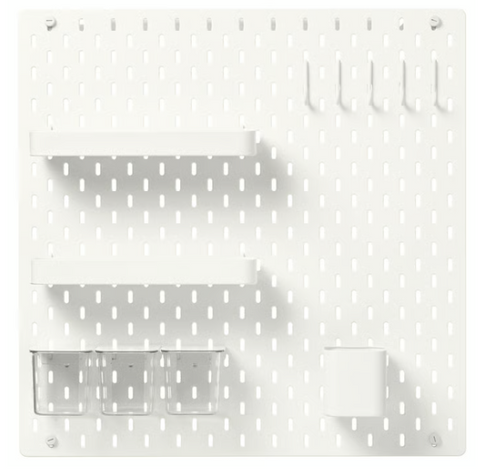 SKÅDIS Pegboard combination, white, 56x56 cm
