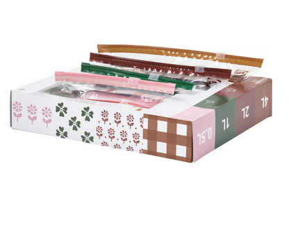 IKEA KÖSSEBÄR Resealable bag, mixed patterns / 80 Piece