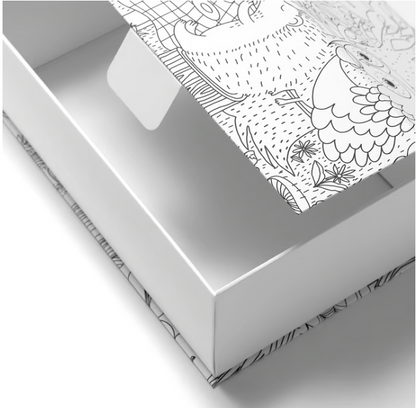 IKEA SKOGSDUVA Box, patterned/multicolour, 25x17x8.5 cm