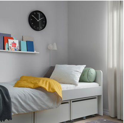 IKEA VÄNKRETS Duvet cover and pillowcase, check pattern white/yellow, 150x200/50x80 cm