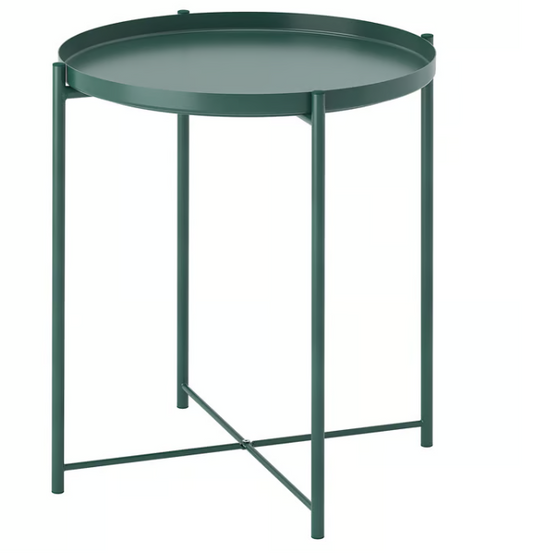 IKEA GLADOM Tray table, dark grey-green, 45x53 cm
