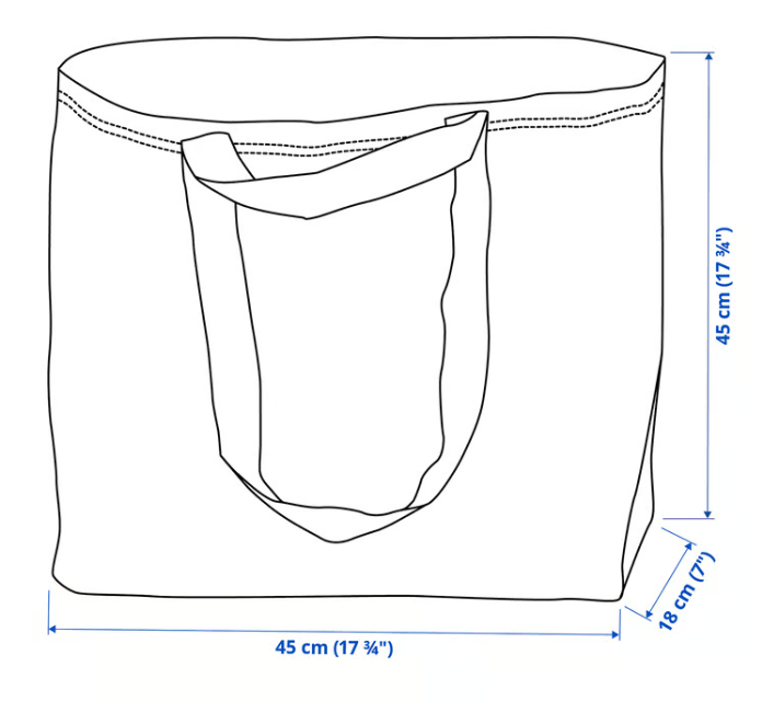 IKEA FRAKTA Carrier bag, medium, blue, 45x18x45 cm/36 l