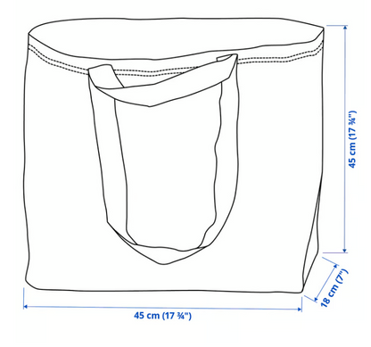 IKEA FRAKTA Carrier bag, medium, blue, 45x18x45 cm/36 l