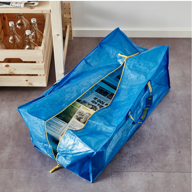 IKEA FRAKTA Trunk for trolley, blue, 73x35x30 cm 76 l