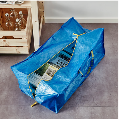 IKEA FRAKTA Trunk for trolley, blue, 73x35x30 cm 76 l