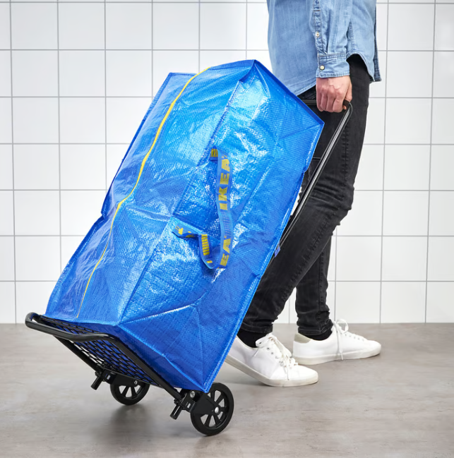 IKEA FRAKTA Trunk for trolley, blue, 73x35x30 cm 76 l