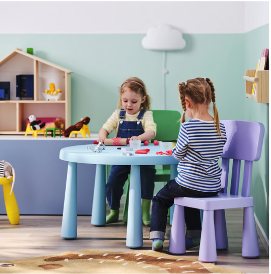 MAMMUT Children's table, in/outdoor/light blue, 85 cm