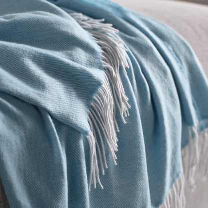 IKEA HOLMVI Throw, blue, 120x160 cm