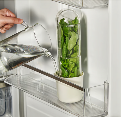 IKEA KLIPPKAKTUS Herb storage for fridge, transparent, 10x9x28 cm
