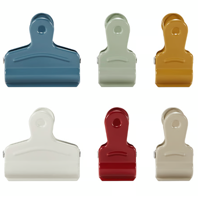 IKEA LJUNGJORDFLY Sealing clip, set of 6, multicolor