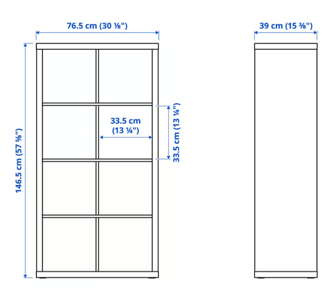 IKEA KALLAX Shelving unit, white, 77x147 cm