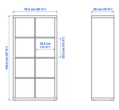 IKEA KALLAX Shelving unit, white, 77x147 cm
