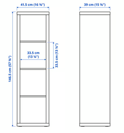 IKEA KALLAX Shelving unit, white, 42x147 cm