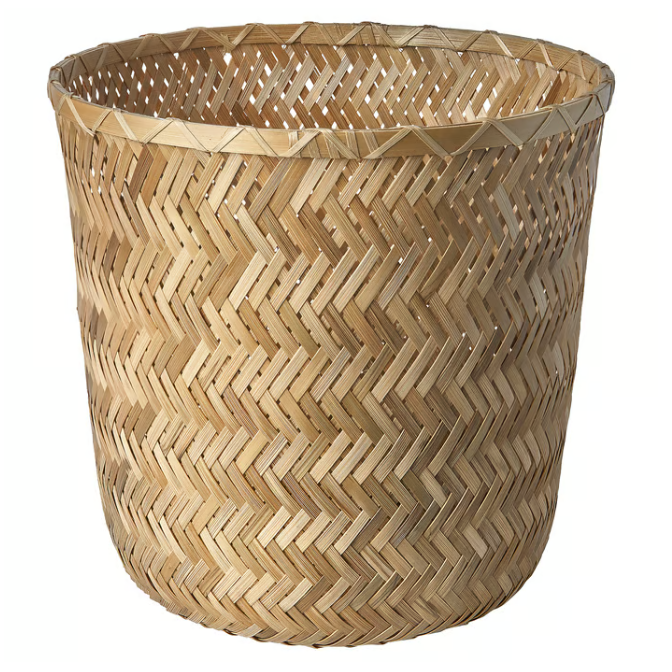 IKEA KLYNNON Plant pot, handmade bamboo, 24 cm