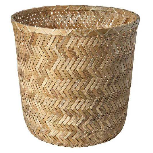 IKEA KLYNNON Plant pot, handmade bamboo, 24 cm