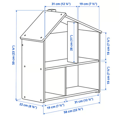 IKEA FLISAT Doll’s house/wall shelf