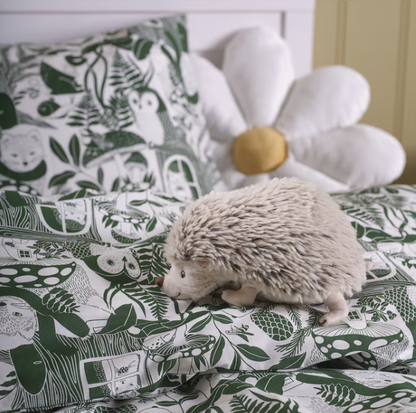 IKEA SKOGSDUVA Soft toy, hedgehog/beige, 21 cm